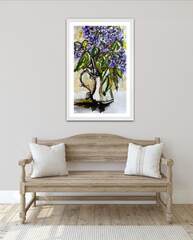 hydrangeas in teapot roomed